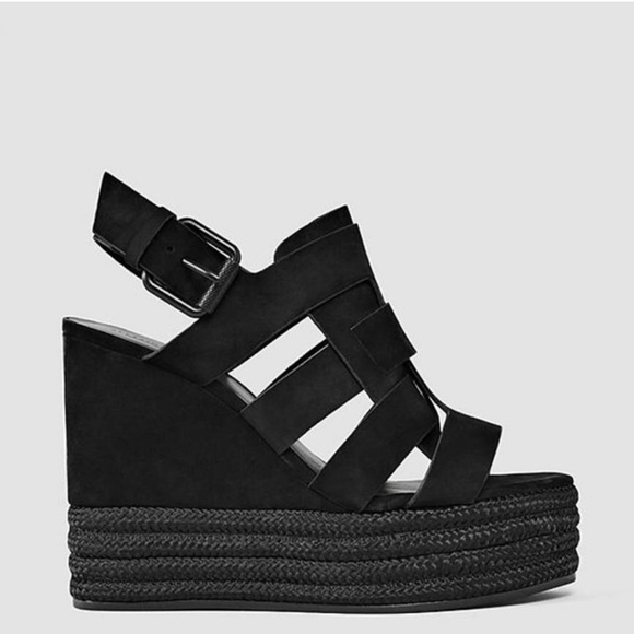 AllSaints Marzee Wedge Sandals - Picture 1 of 9